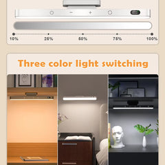 LED Touch Table Lamp Magnetic Desk Lamp Bulit-In 2500Mah Battery for Reading Cabinet Mirror Bedside Rechargeable Night Lights